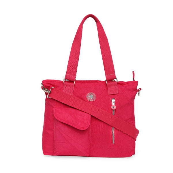 Baomi CRINKLE Fuchsia Red Soft One Size Shoulder Bag