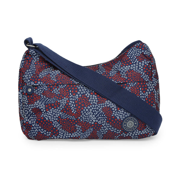 Baomi CRINKLE Blue & Red Soft One Size Shoulder Bag