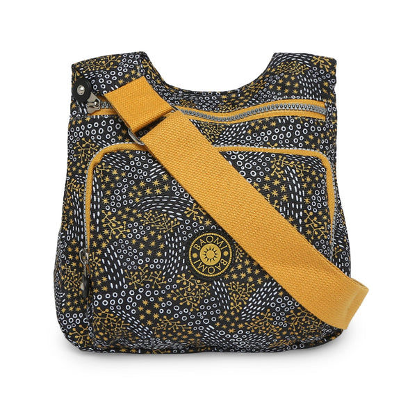 Baomi CRINKLE Black & Yellow Soft One Size Shoulder Bag