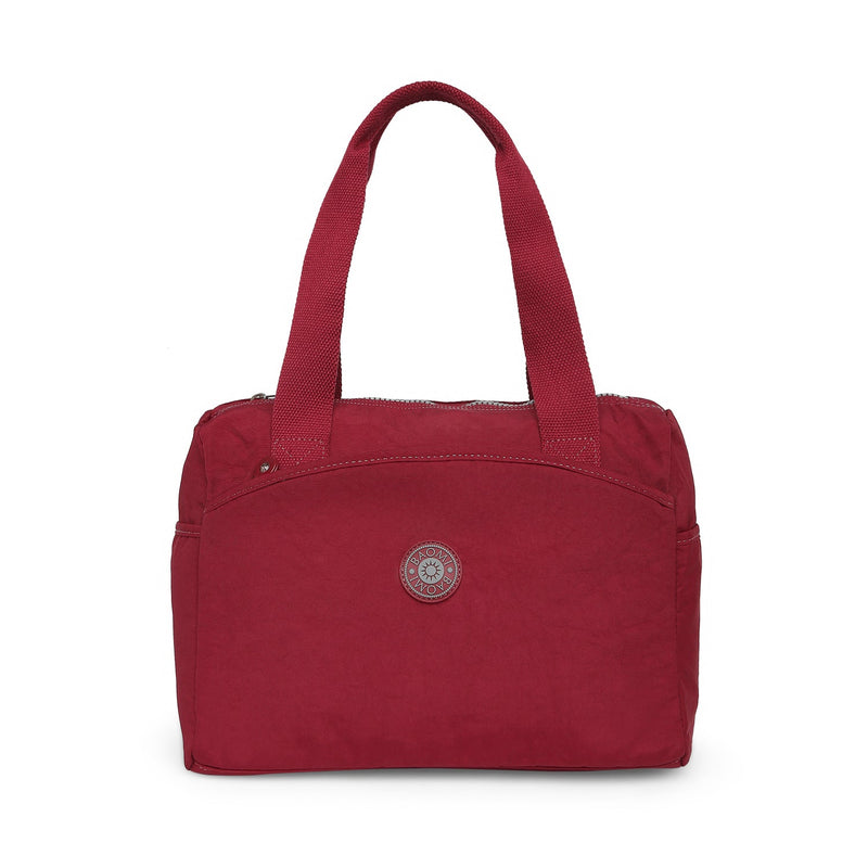 Baomi CRINKLE Dark Red Soft One Size Handbag